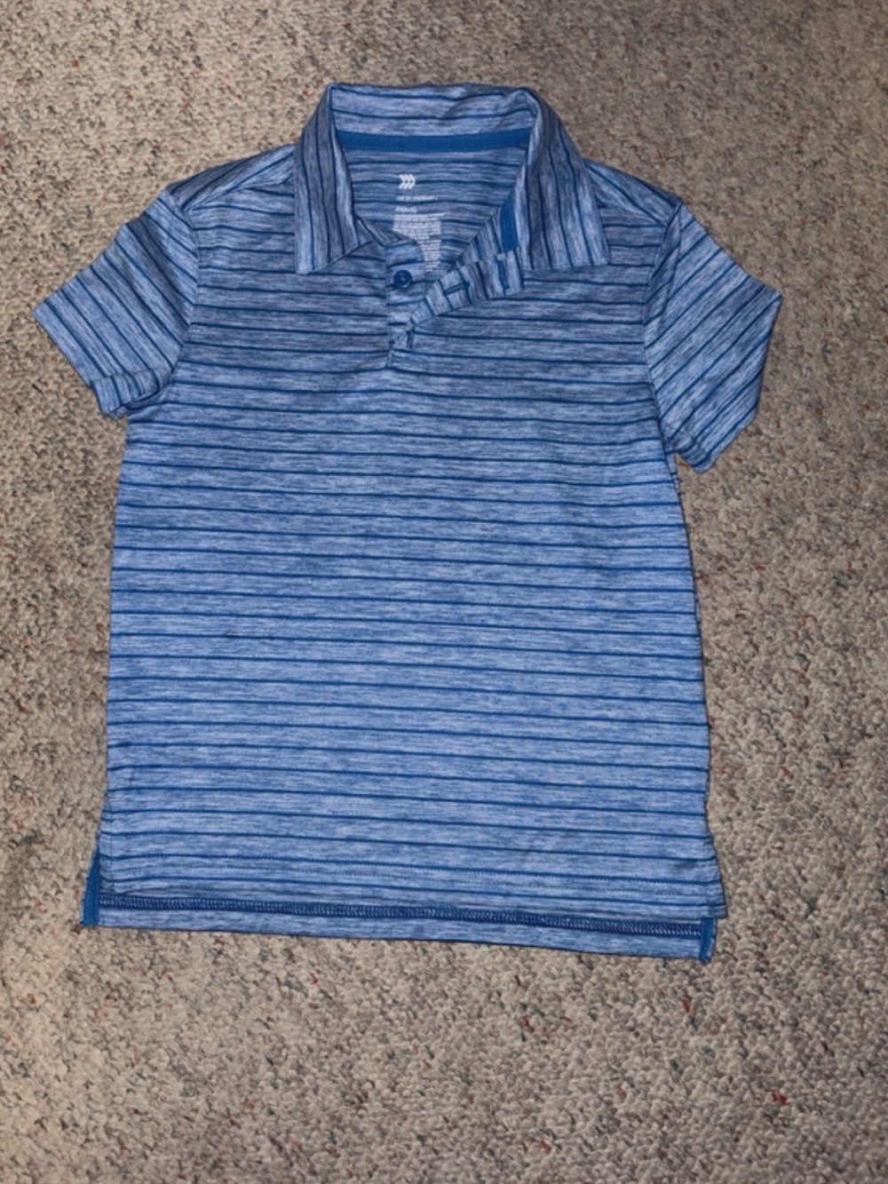 all in motion Blue Striped Polo Shirt